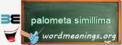 WordMeaning blackboard for palometa simillima